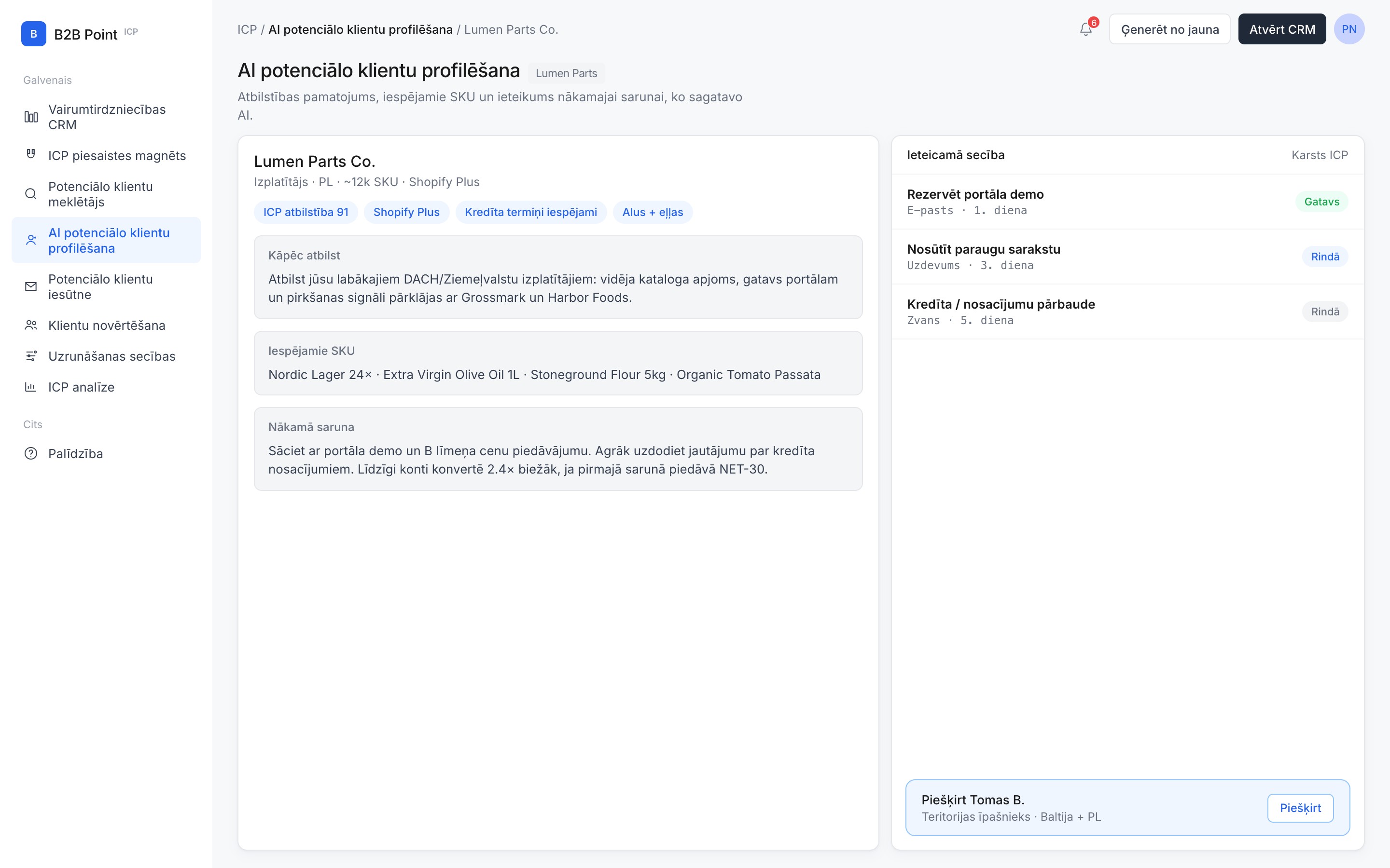 AI potenciālo klientu profilēšana in B2B ICP