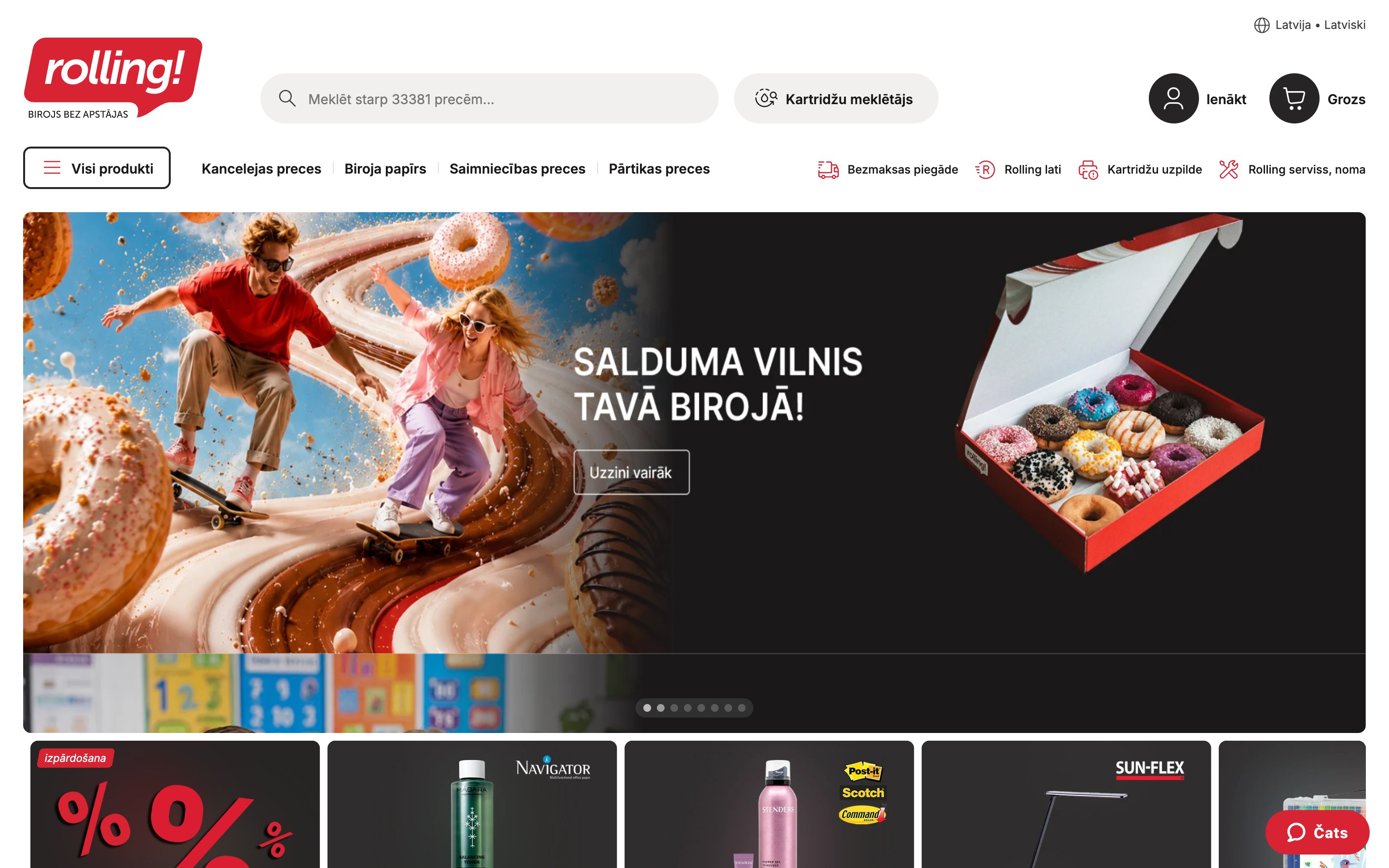 Rolling homepage